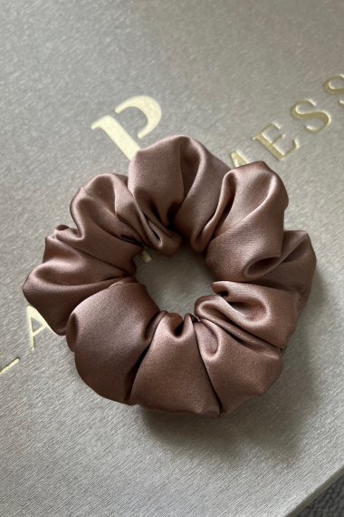 Pure Silk Hair Scrunchie - Gold