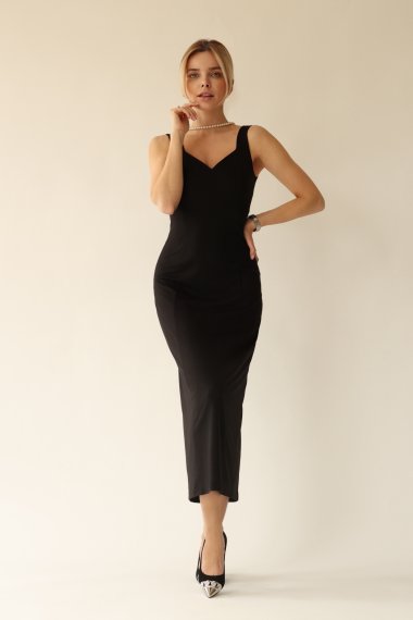 BLACK PENCIL DRESS