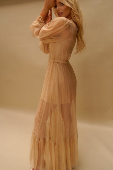 SILK CHIFFON MAXI DRESS