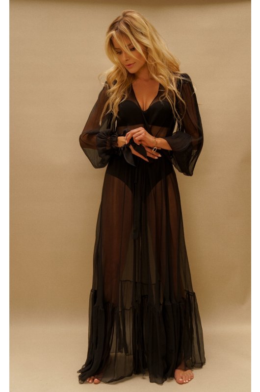 SILK CHIFFON MAXI DRESS