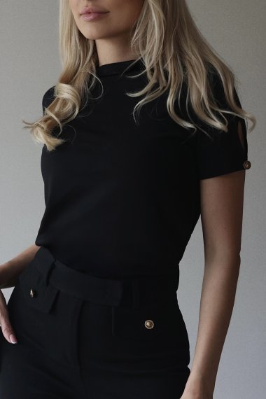 Mock-neck viscose top