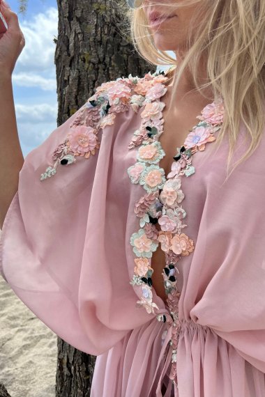 KIMONO WITH HANDMADE EMBROIDERY