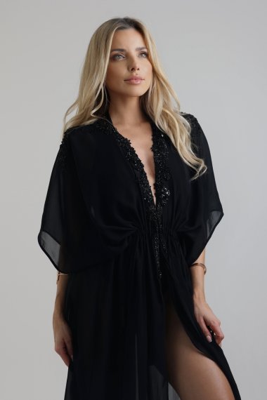 MOONLIGHT KIMONO WITH HANDMADE EMBROIDERY