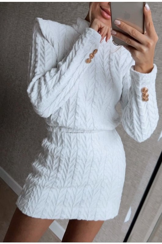 SWEATER WITH GOLD-TONE BUTTONS